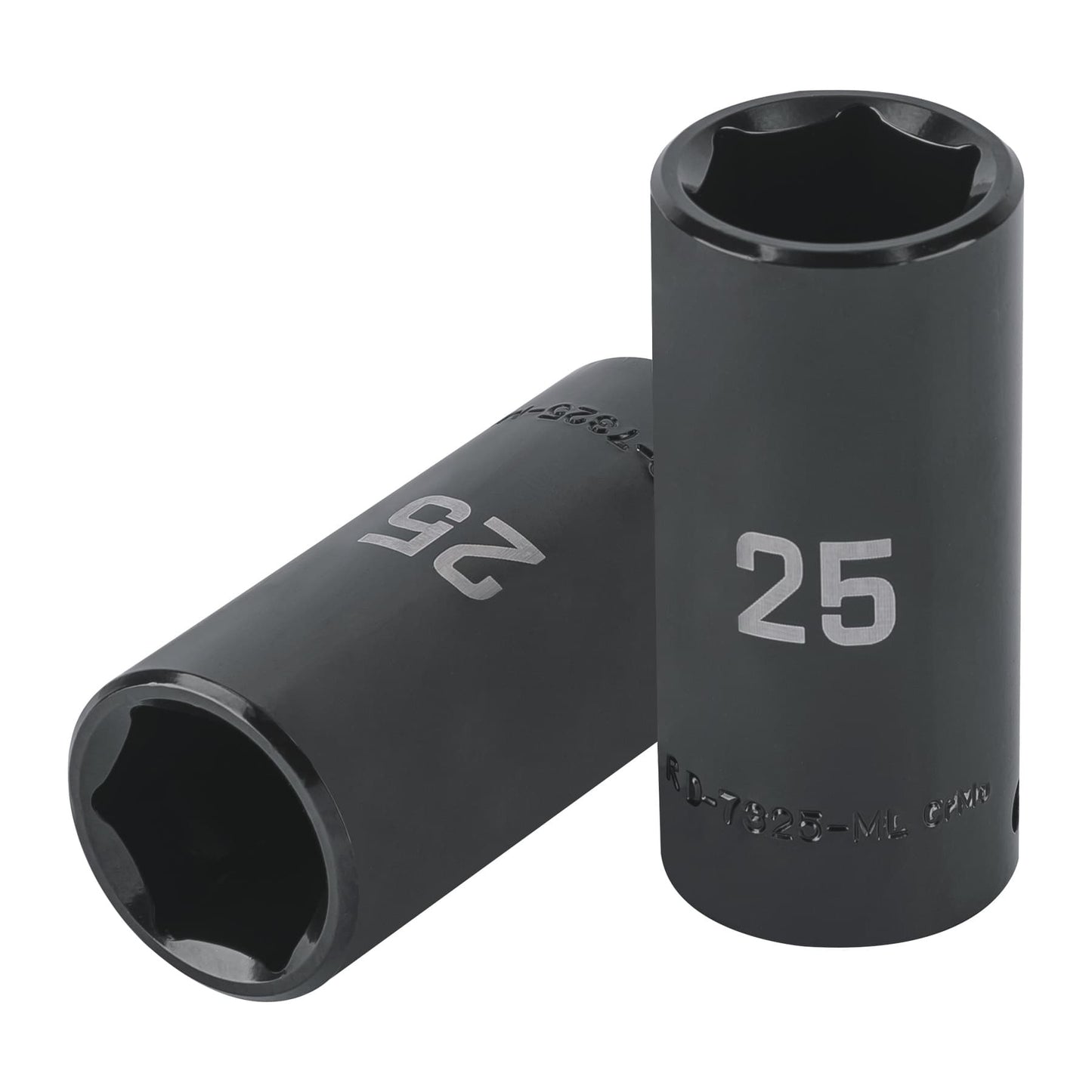 D-7325-ML Dado largo de impacto de 25mm, 6 puntas, cuadro 1/2'"