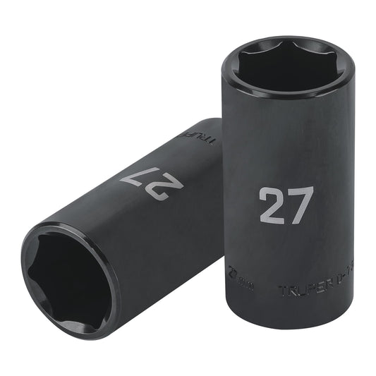 D-7327-ML Dado largo de impacto de 27mm, 6 puntas, cuadro 1/2'"