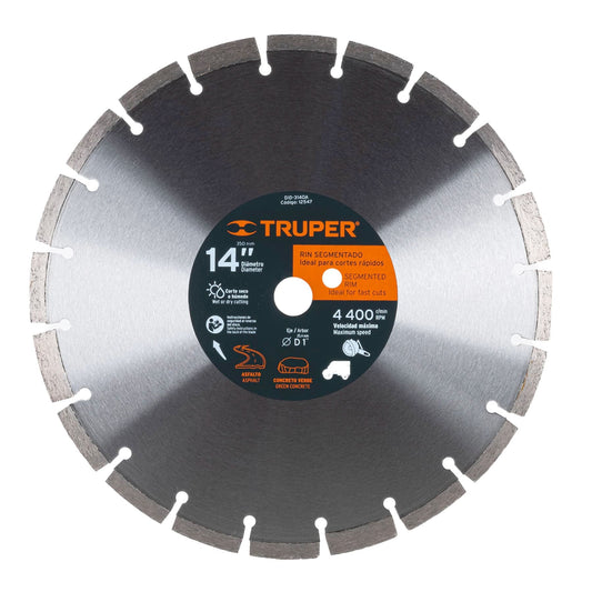 DID-3140A Disco de diamante, 14' para asfalto"