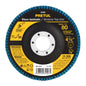 DLP-2718 Disco laminado flap, Tipo 29, 4-1/2", grano 80, centro 7/8", Pretul