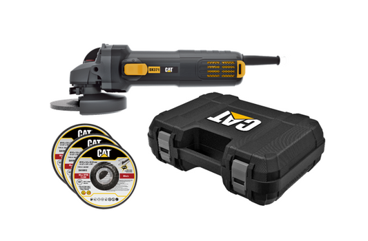 Pulidora CAT 4-1/2", modelo DX37U.2, incluye maletín y 3 discos de desbaste, ideal para trabajos de pulido y lijado.