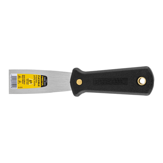 E-1F Espátula flexible, mango plástico, 1' pretul