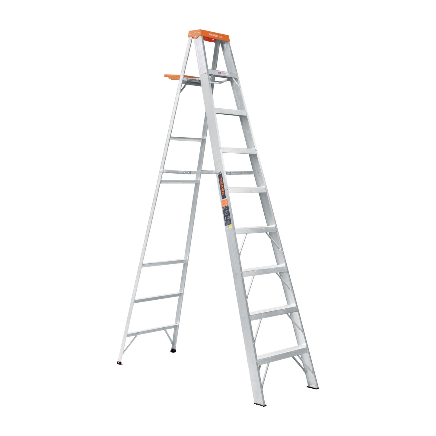 EST-28 Escalera de tijera, tipo ll, 8 escalones y bandeja"