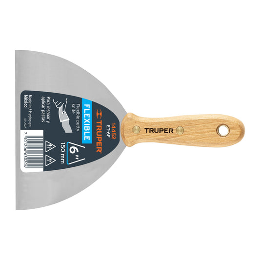 ET-6F Espátula flexible, mango de madera, 6'
