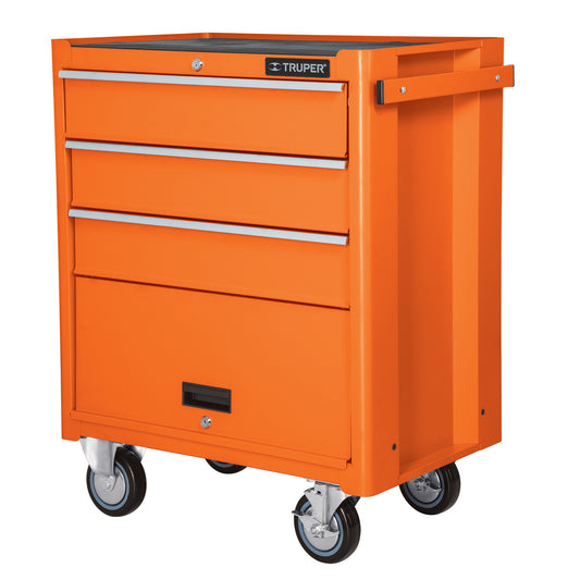 GAMO-4090 Gabinete metálico móvil, 4 cajones, capacidad 90 kg.
