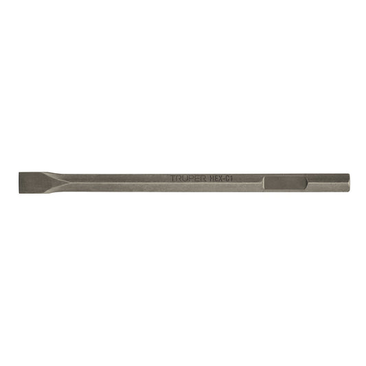 HEX-C1 Cincel plano zanco hexagonal de 1 1/8', de 20' X 1.5'"