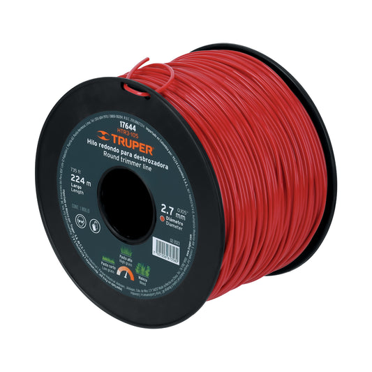 HTR3-105 Hilo redondo para guadañadora, carrete, 224 m , 2.7mm