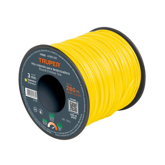 HTR5-130 Hilo redondo para guadañadora, carrete, 237 m, 3.3 mm