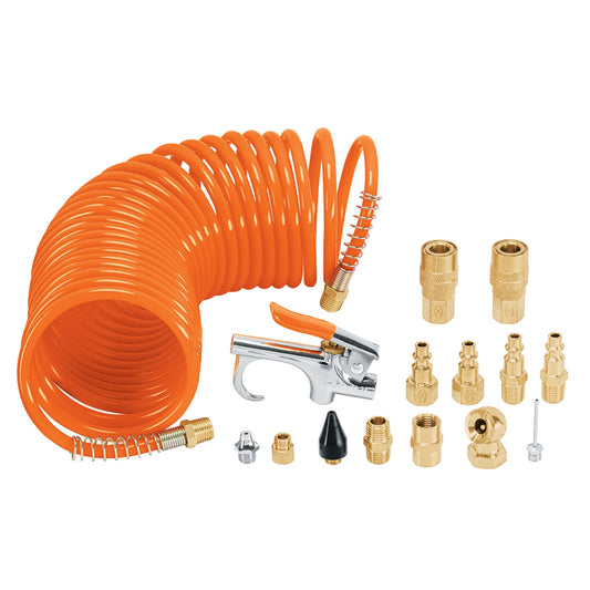JAN-15 Juego de 15 accesorios neumáticos para limpiar e inflar