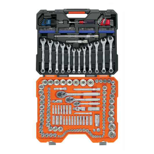 JD-199MP Juego de 199 piezas mixto, 1/4", 3/8", 1/2"