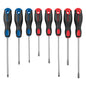 JD-8BP Juego de desarmadores, 8 piezas, mango Comfort Grip, Pretul"