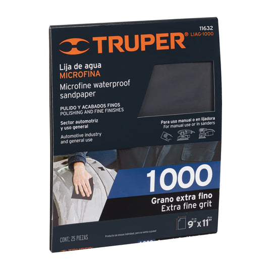 LIAG-1000 Lija de agua microfina papel impermeable, grano 1000"