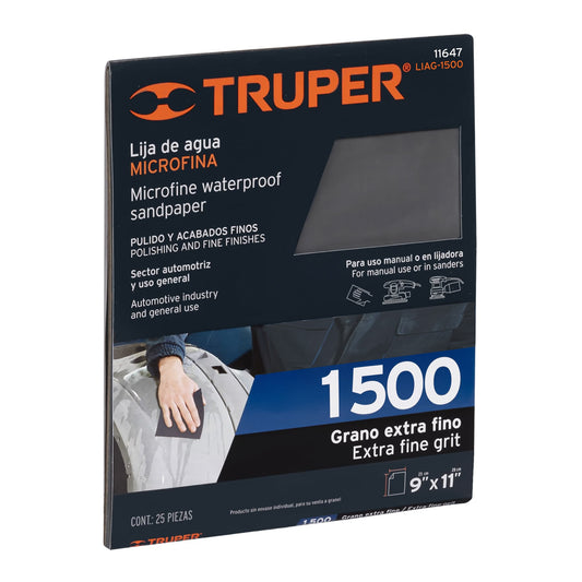 LIAG-1500 Lija de agua microfina papel impermeable, grano 1500"