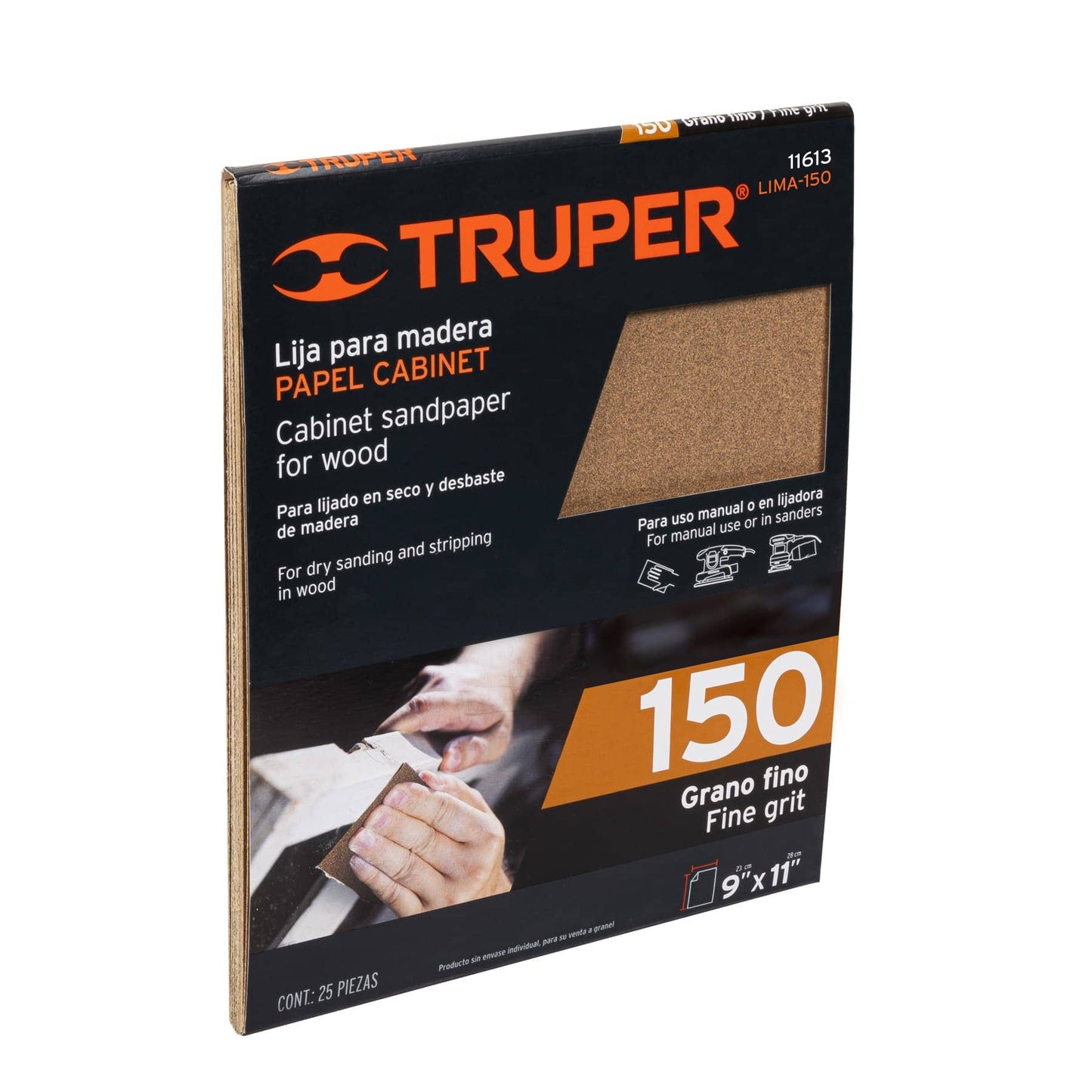 LIMA-150 Lija para madera papel cabinet, grano 150"