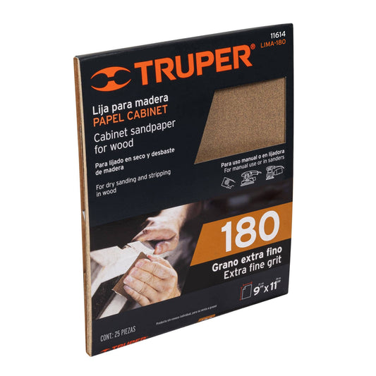 LIMA-180 Lija para madera papel cabinet, grano 180"