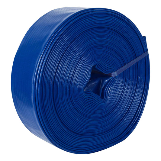 M45D Manguera plana p/descarga de agua, PVC flexible, 4' x 50 m"
