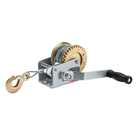 MAW-27C Malacate de manivela con cable, 300 kg