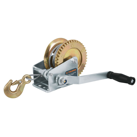 MAW-54C Malacate de manivela con cable, 650 kg