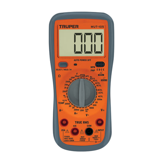 MUT-105 Multitester digital profesional, mantenimiento automotriz