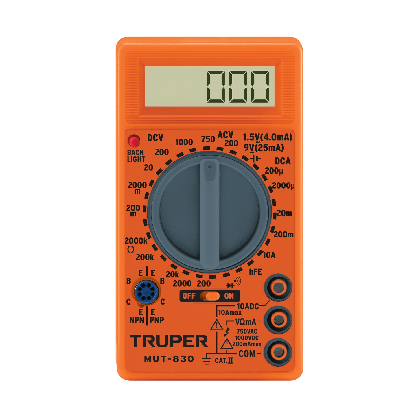 MUT-830 Multitester digital escolar