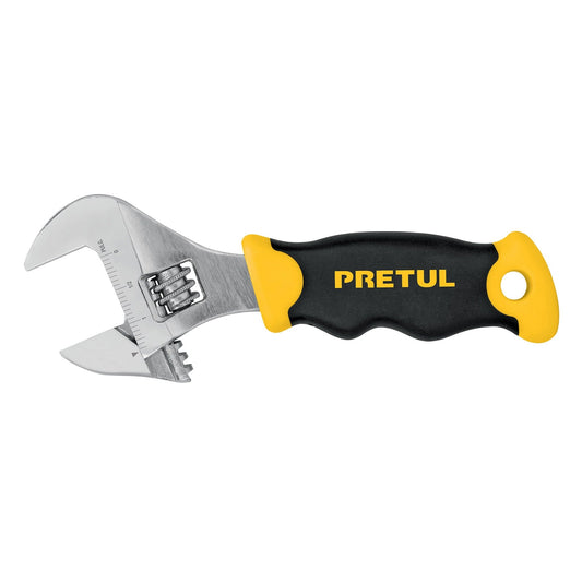 PECO-6P Llave ajustable (perico corto), cromado 6', con grip"