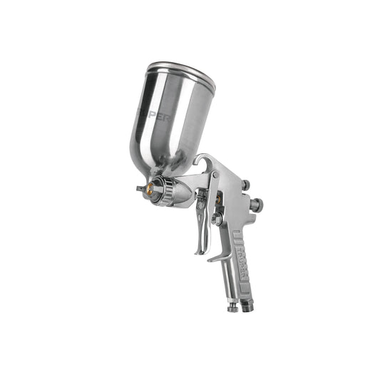 PIPI-411 Pistola p/pintar gravedad LVMP,vaso aluminio, boquilla 1.0mm"