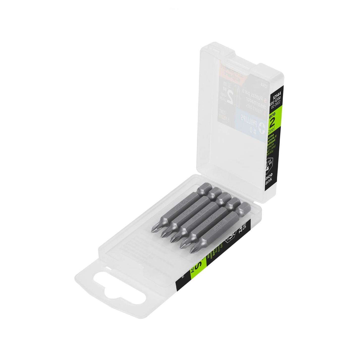 PUDE-1201-15 Puntas Phillips #1, 2', estuche con 15 piezas, Expert"