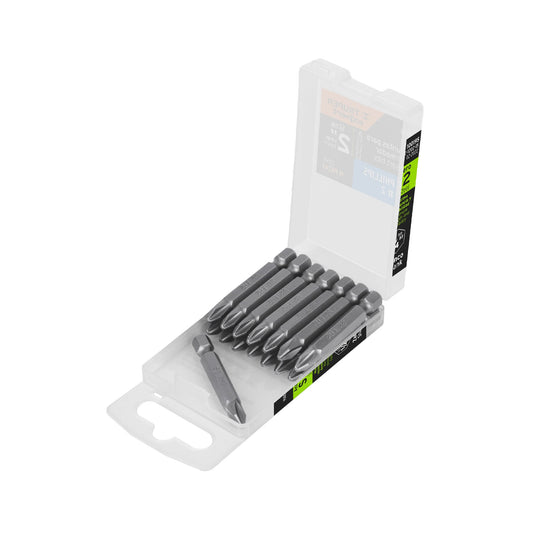 PUDE-1202-15 Puntas Phillips #2, 2', estuche con 15 piezas, Expert"