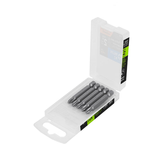 PUDE-1202 Puntas Phillips #2, 2', estuche con 5 piezas, Expert"