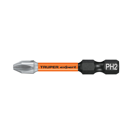 PUDE-1202I Juego de 5 puntas de impacto Phillips PH2 x 2',Truper Expert"
