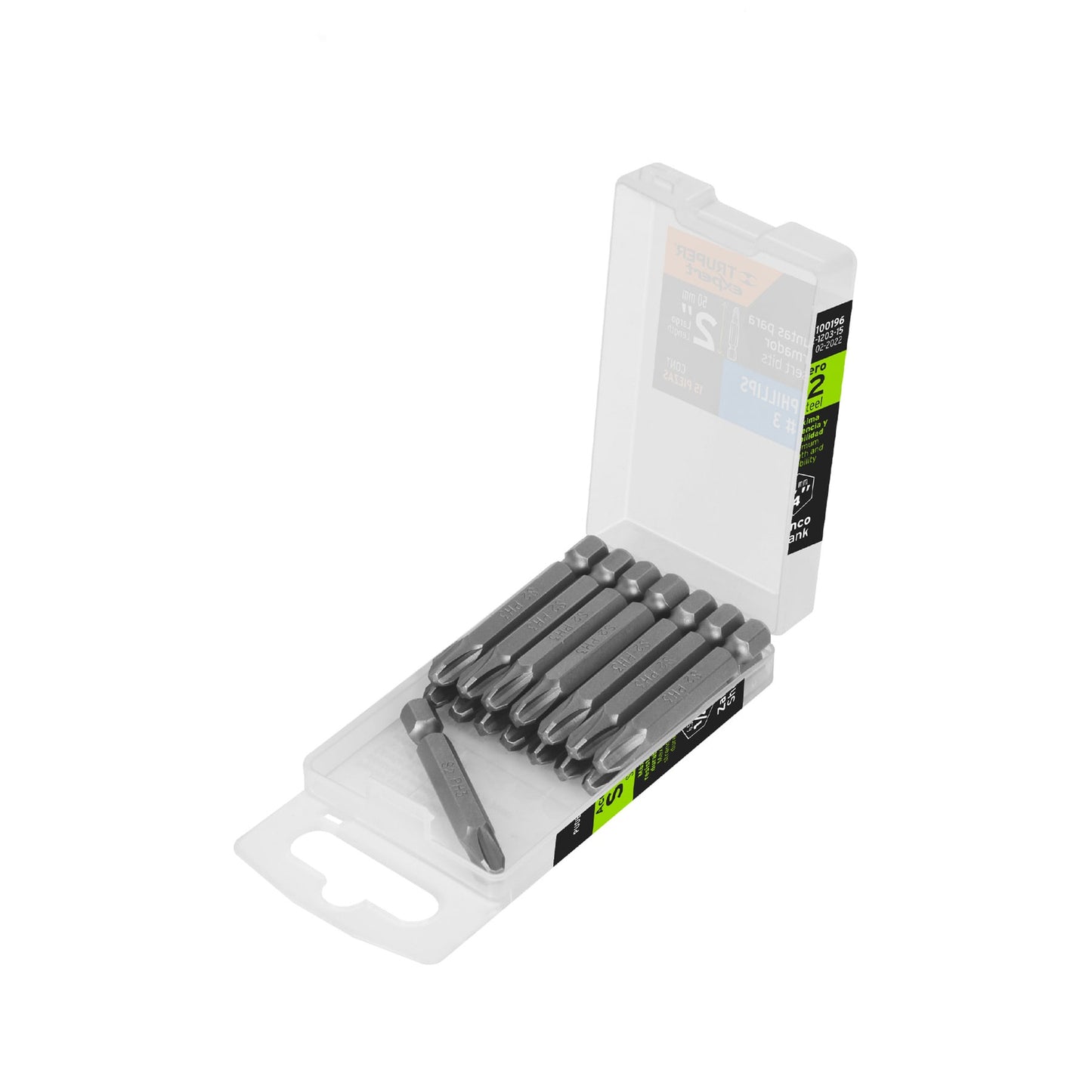 PUDE-1203-15 Puntas Phillips #3, 2', estuche con 15 piezas, Expert"