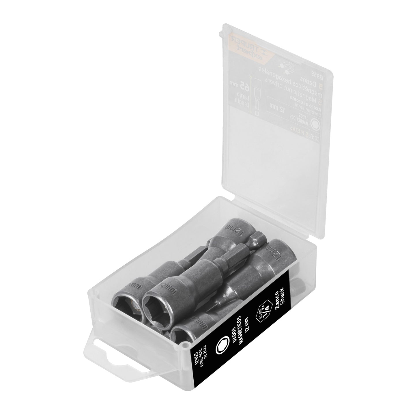 PUDE-9012 Juego de dados magnéticos, 12 mm, 5 piezas, Truper Expert"