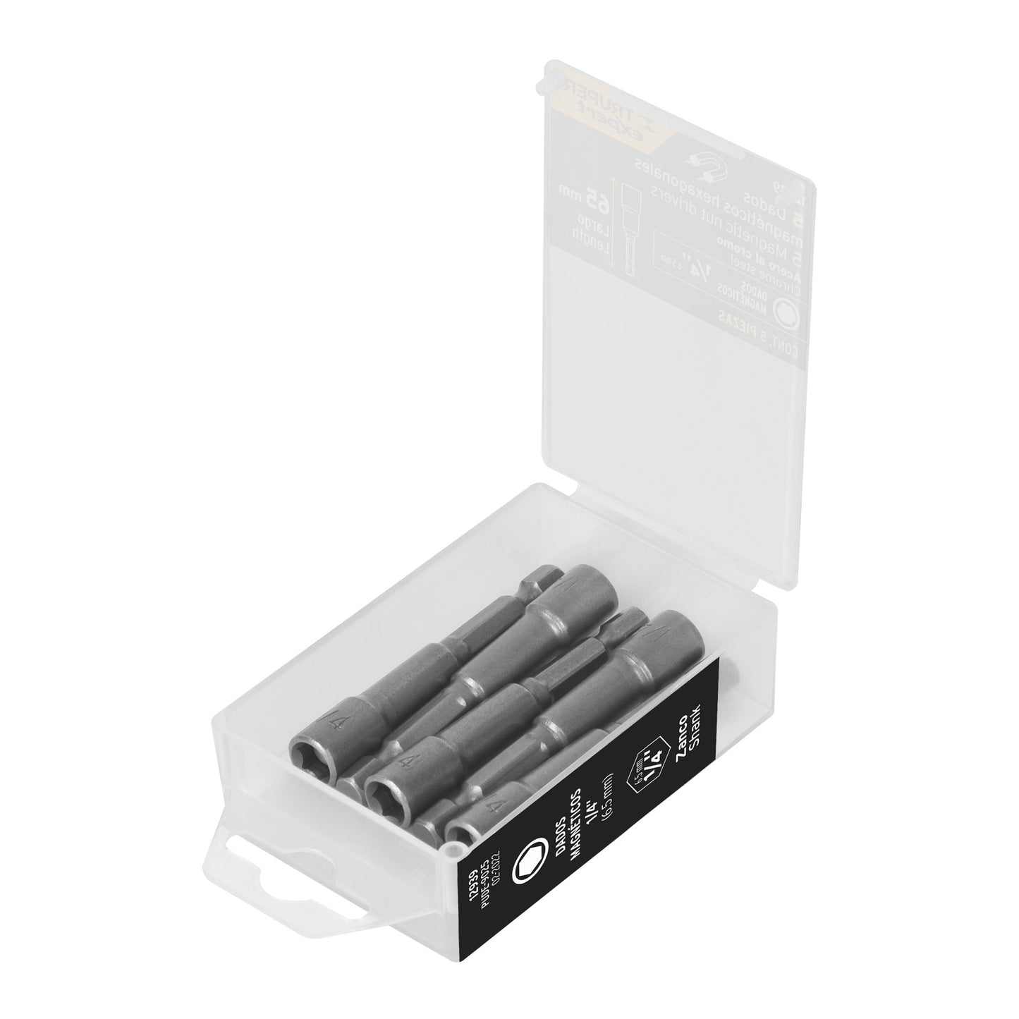 PUDE-9025 Juego de dados magnéticos,1/4', 5 piezas, Truper Expert"