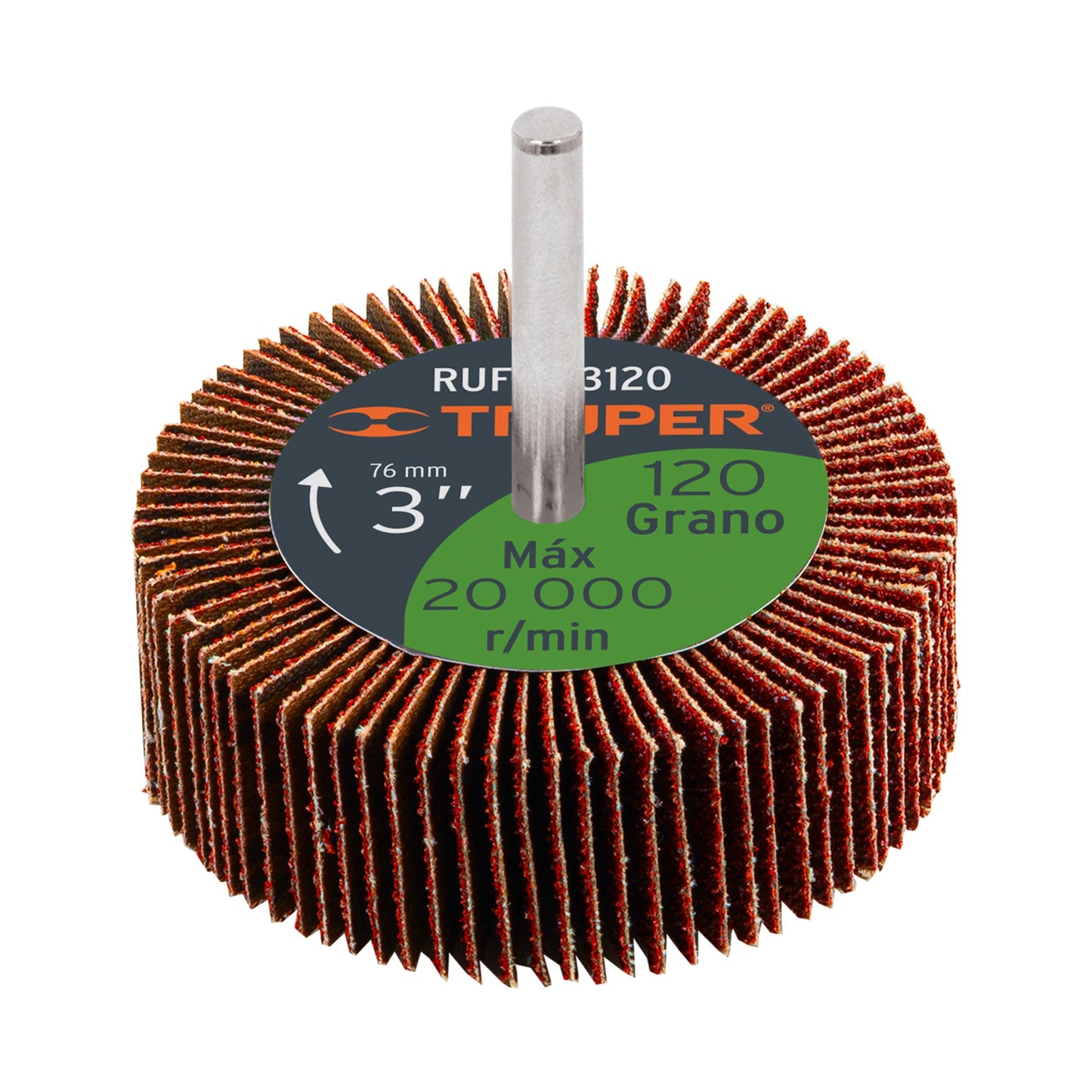 RUFLA-3120 Rueda flap de 3", grano 120