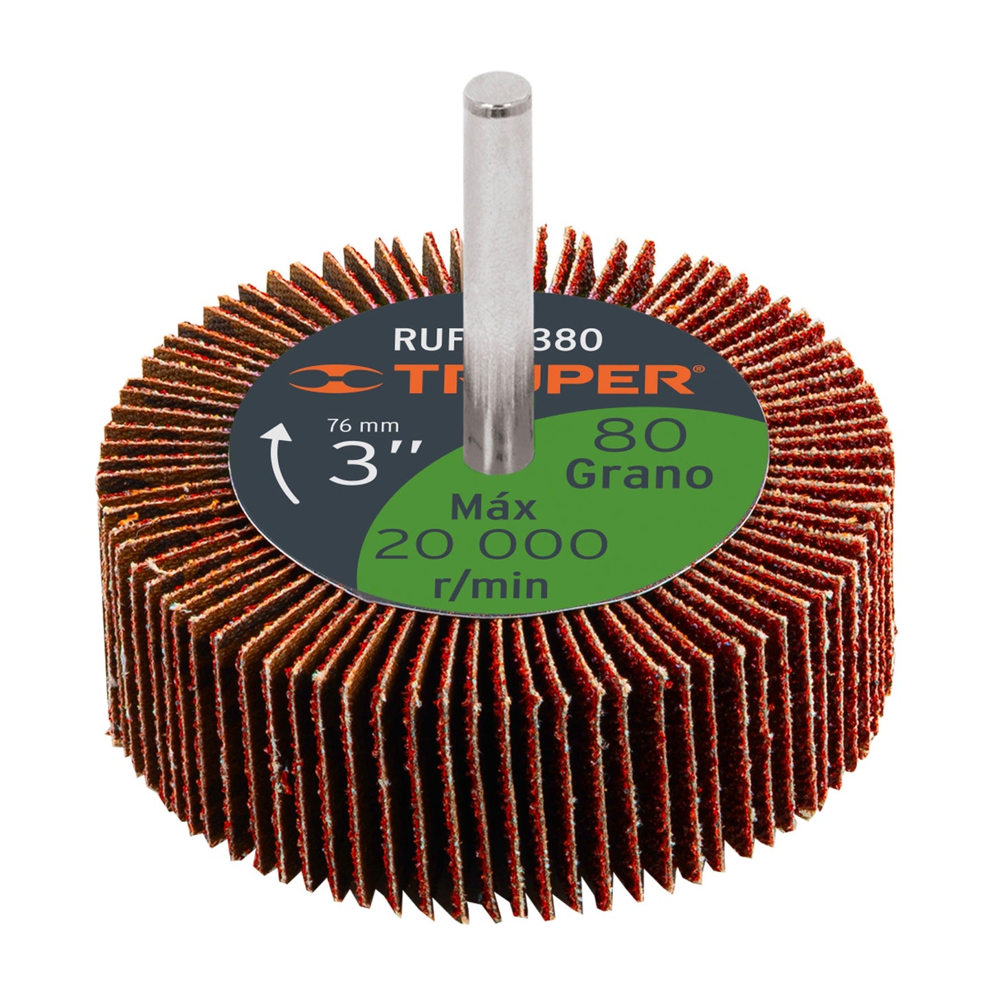 RUFLA-380 Rueda flap de 3", grano 80
