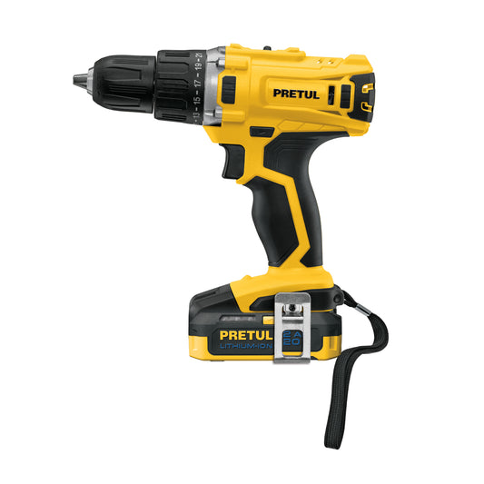 TALI-20P2 Taladro inalámbrico 3/8', batería ion litio 20 V, Pretul"