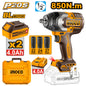 LLAVE DE IMPACTO INALAMBRICA 1/2" 20V 300 Nm CON 2 BATERIAS Y CARGADOR
